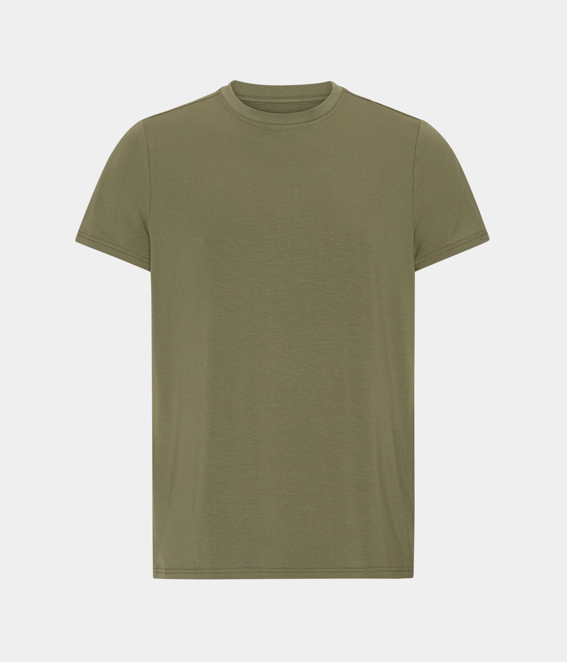 Olivengrøn bambus T-shirt med crew neck til mænd fra Copenhagen Bamboo, XXL