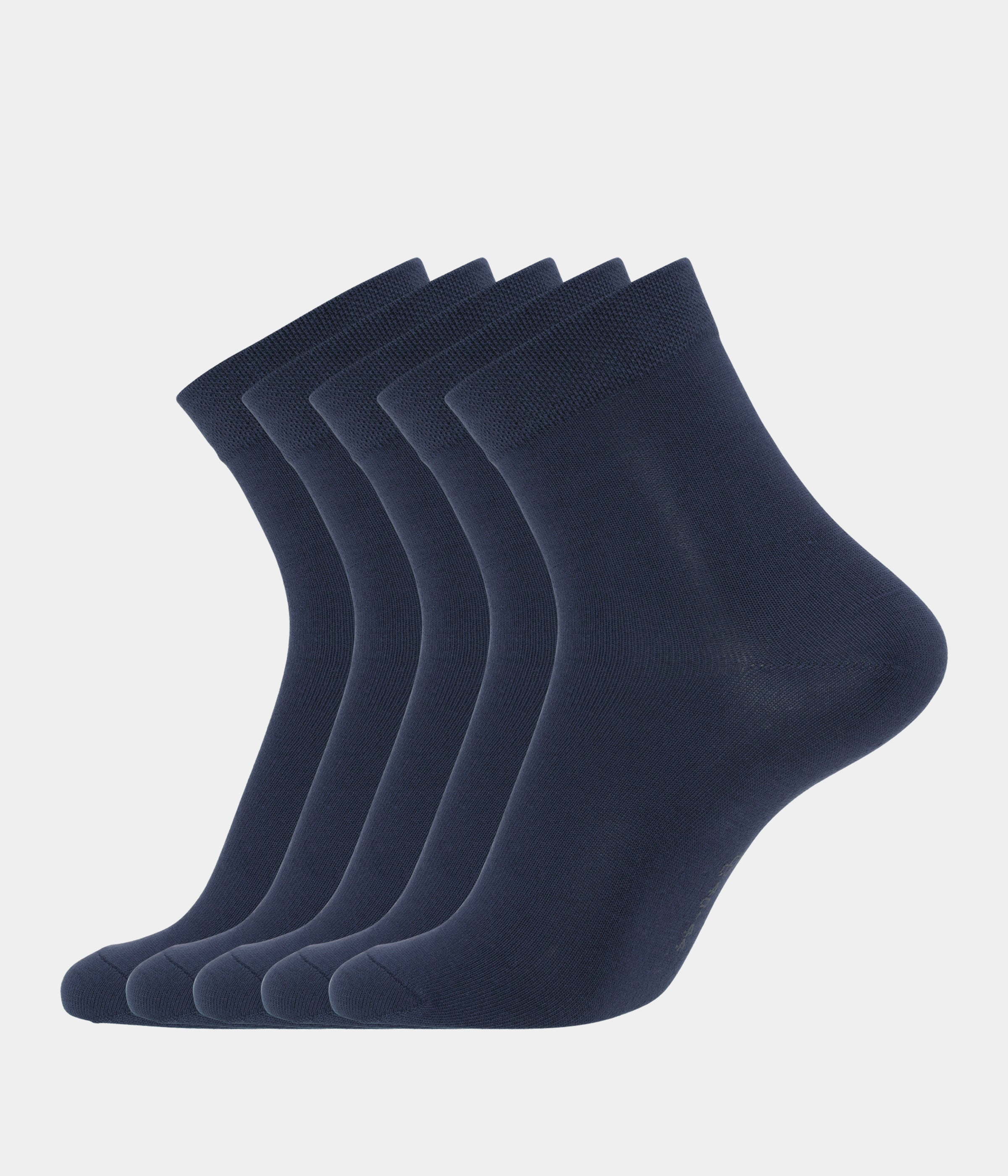 Billede af 5 par navy bambus low cut strømper til damer fra Copenhagen Bamboo, 30-33