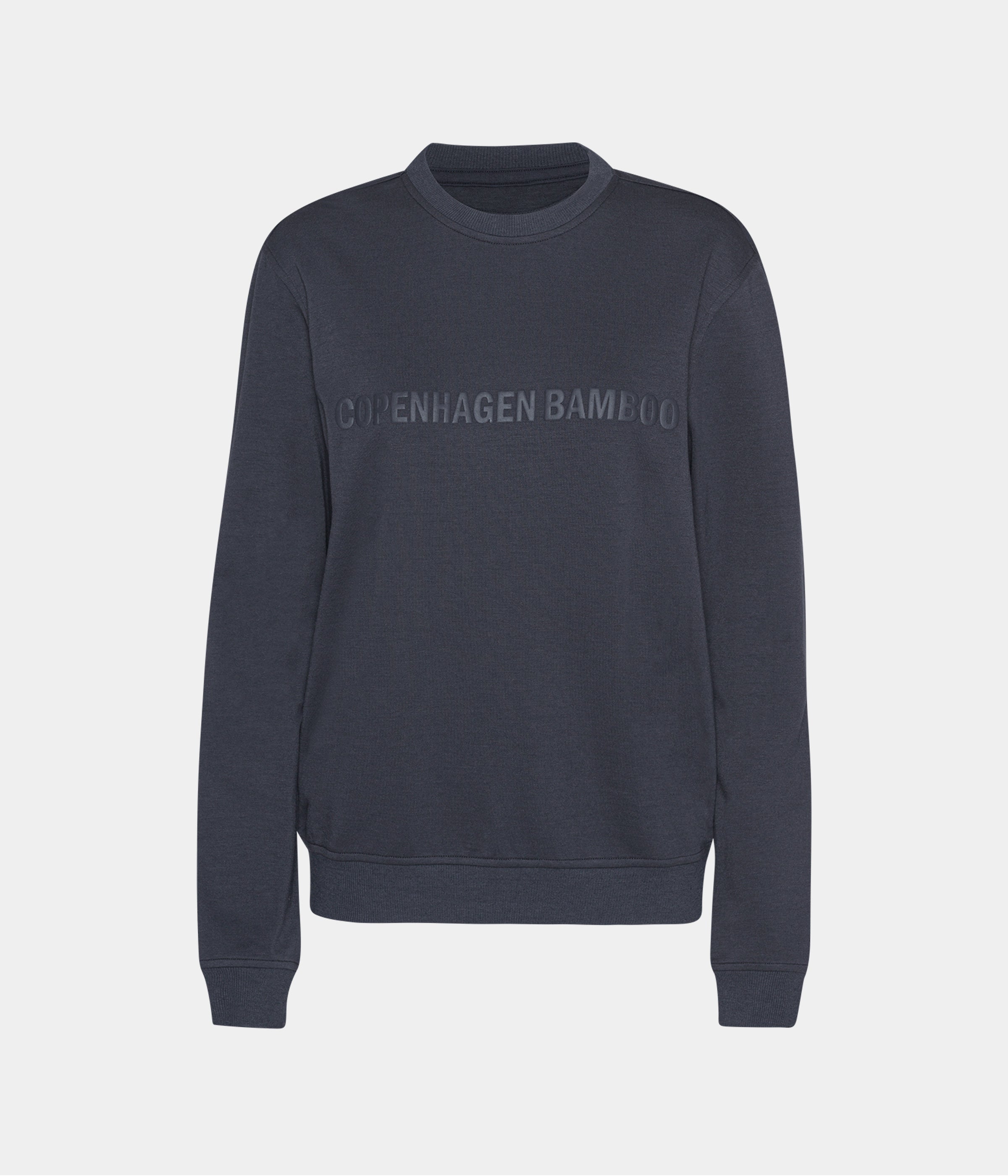 Billede af Mørkegrå bambus sweatshirt til dame med logo fra Copenhagen Bamboo, XS hos Copenhagen Bamboo