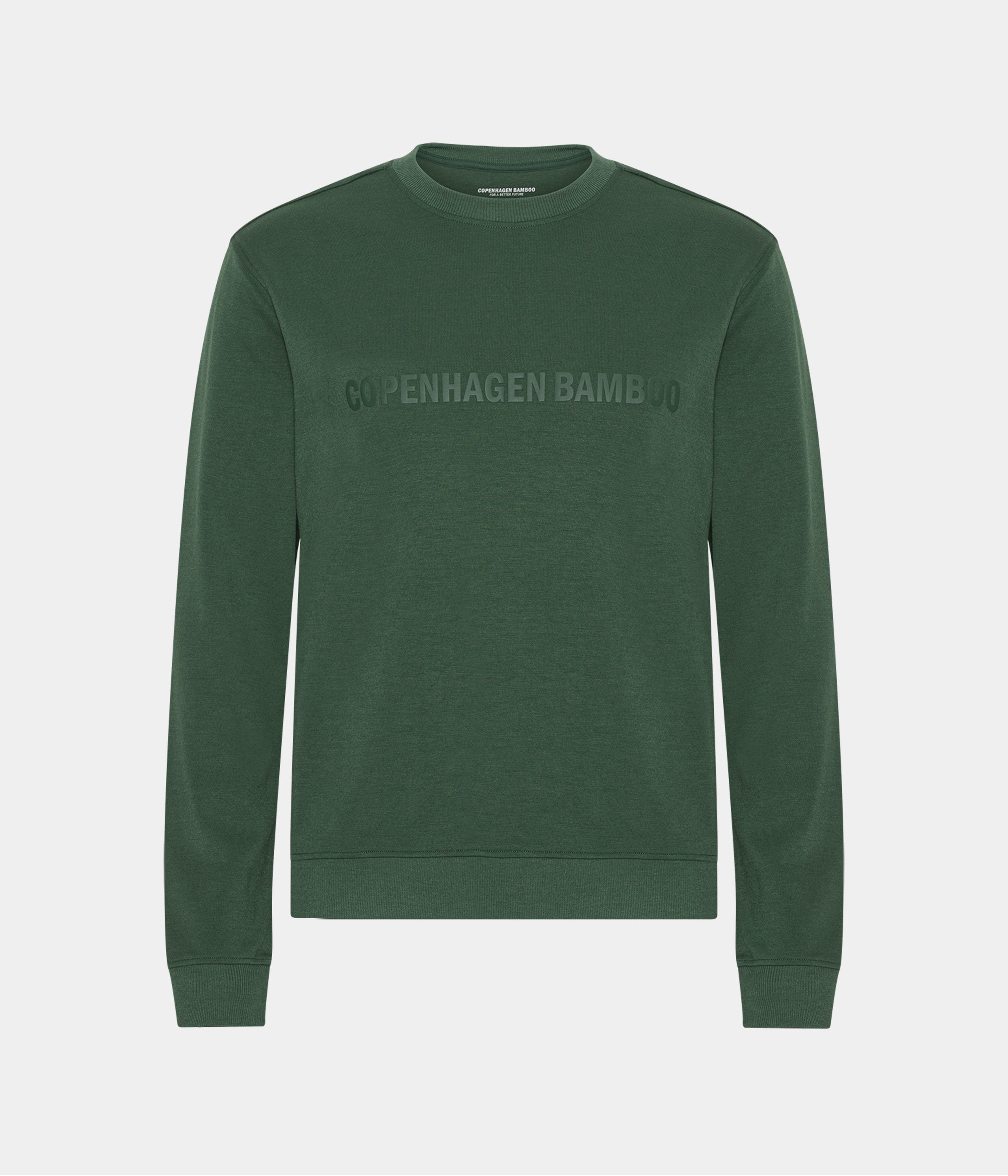 Billede af Grøn bambus sweatshirt til mænd med logo fra Copenhagen Bamboo, S hos Copenhagen Bamboo