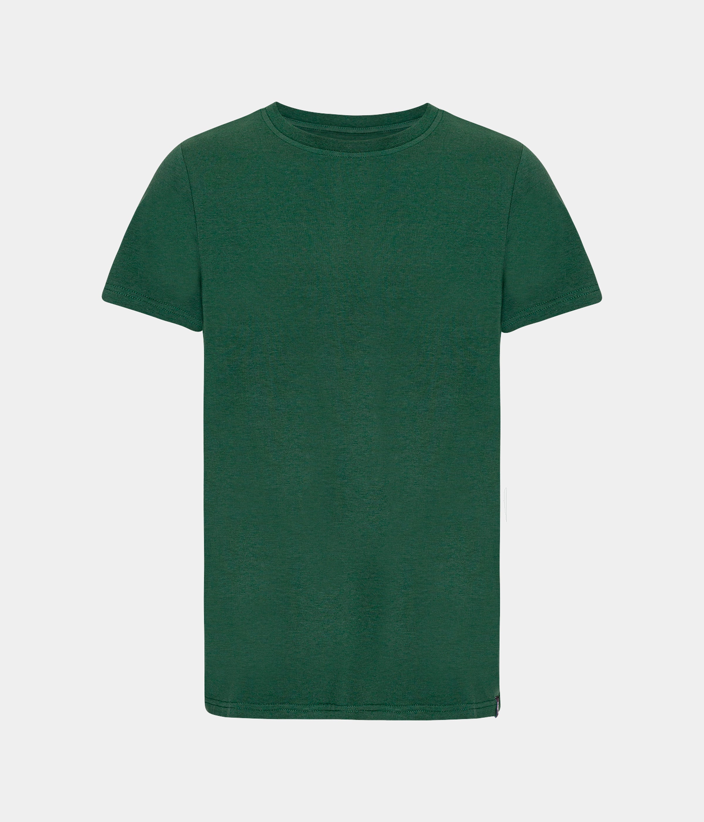 Billede af Mørkegrøn bambus T-shirt med crew neck til mænd fra Copenhagen Bamboo, S