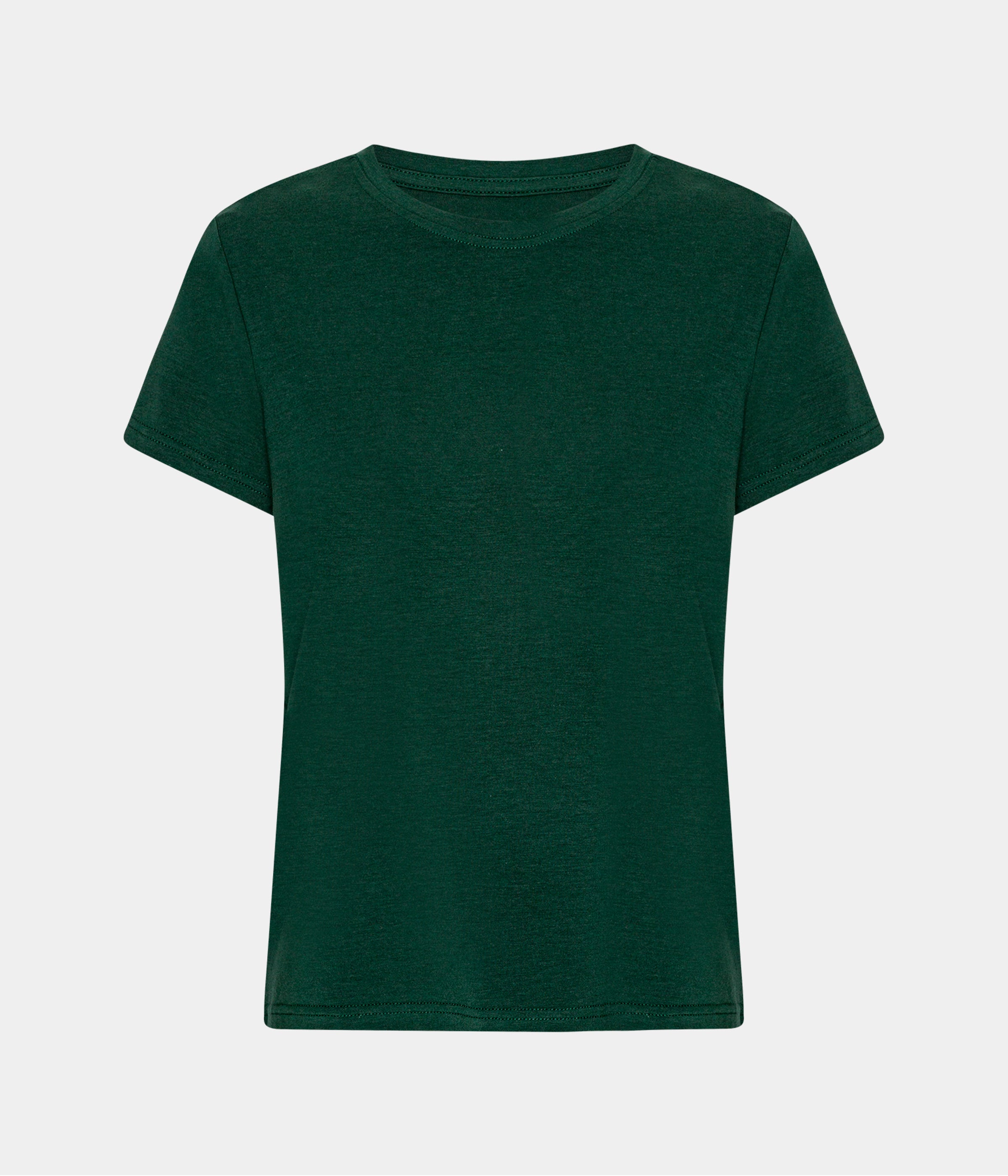 Billede af Mørkegrøn kortærmet bambus T-shirt til dame fra Copenhagen Bamboo, S