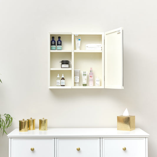 Cream Wall Mounted Cupboard with hooks - Lyon Range – Windsor Browne