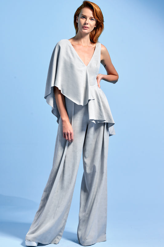 Draped Viscose Satin Jumpsuit – John Paul Ataker