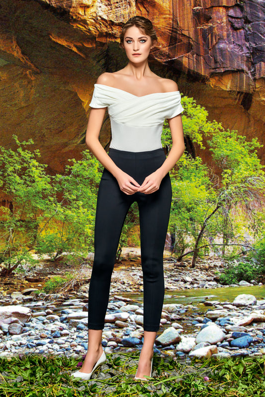 Draped Viscose Crop Top