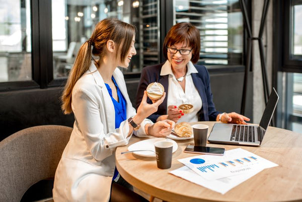 business meeting at coffee shop