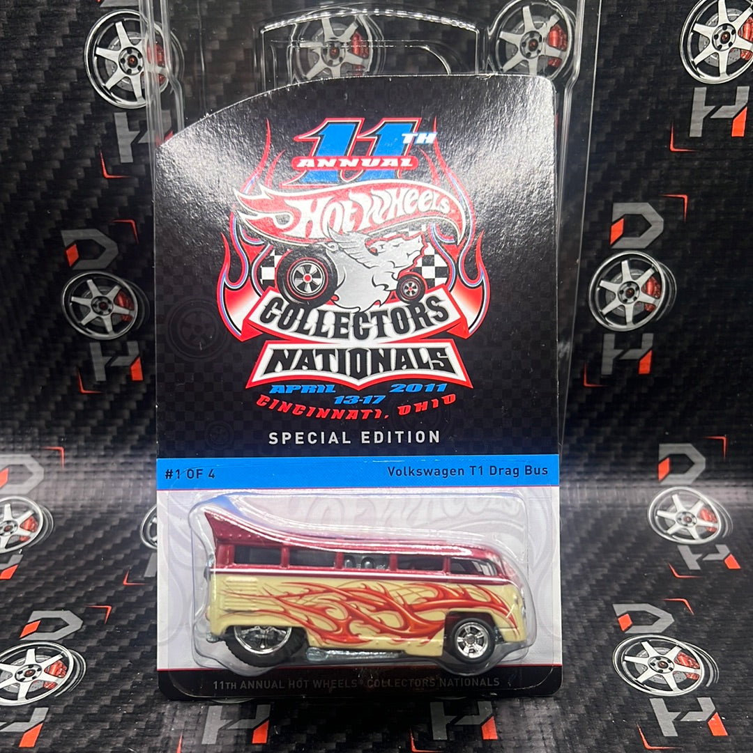 Hot Wheels 11th Annual Collectors Nationals VW T1 Drag Bus 01668/03500