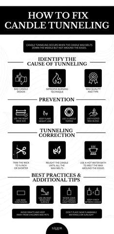 Infographic With Steps to Fix Candle Tunneling