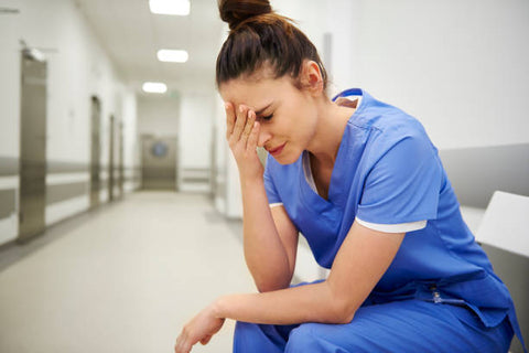 Upset nurse grief work