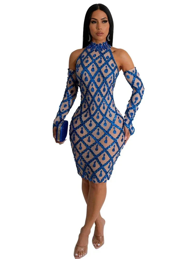 blue dress