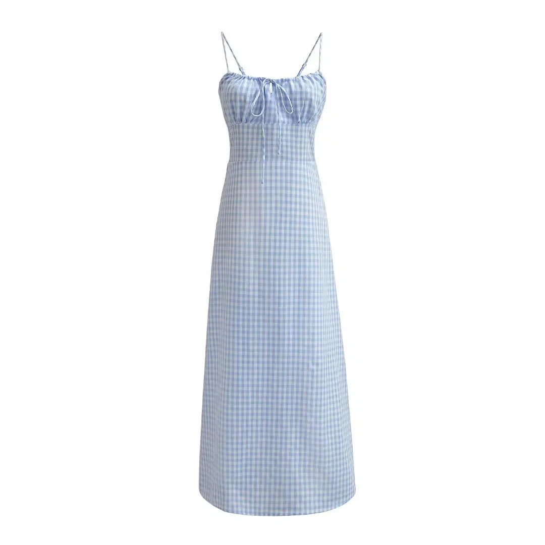 Blue midi dress