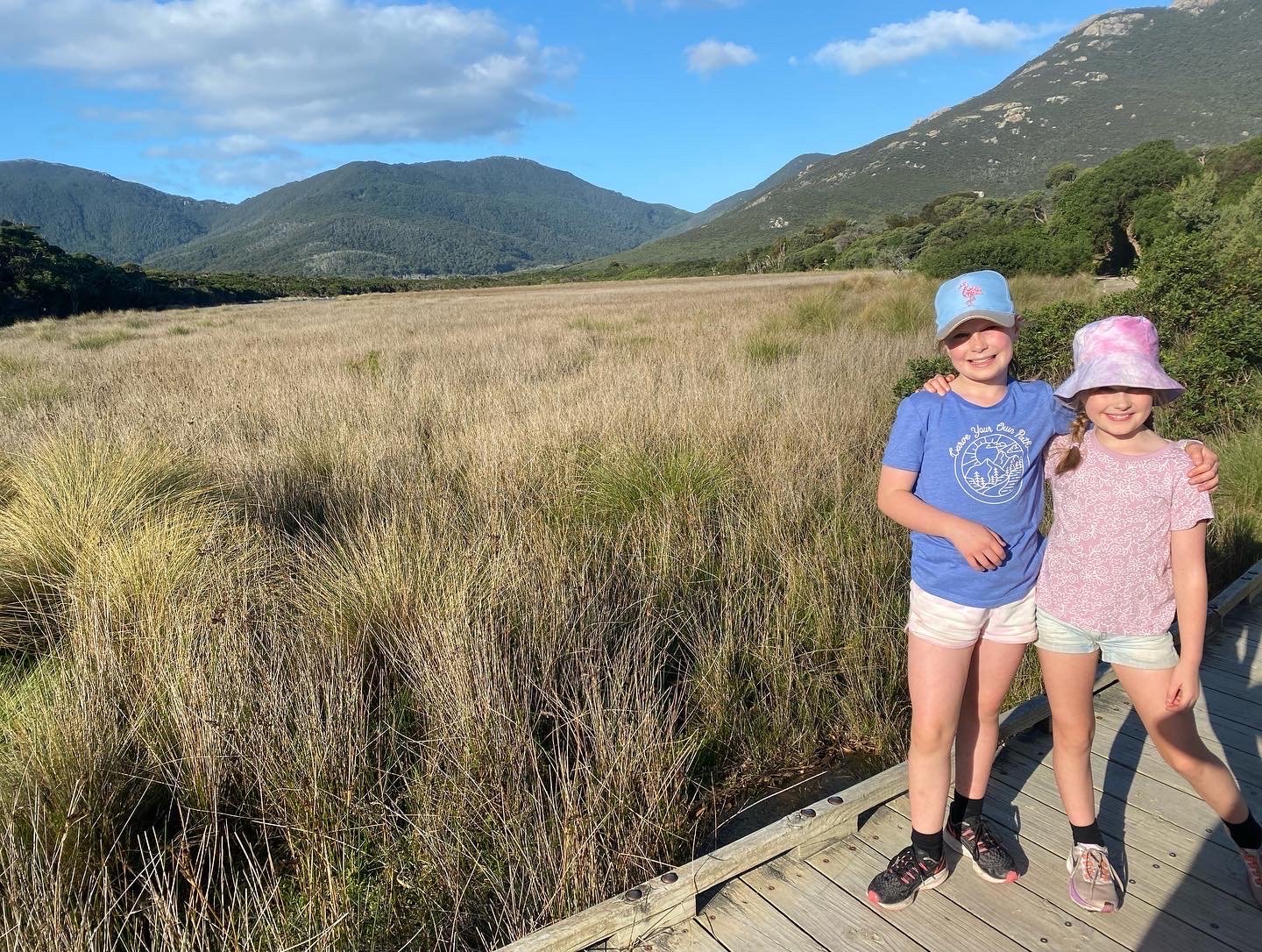 Narelle's daughters on their Wilsons Promonitory holiday