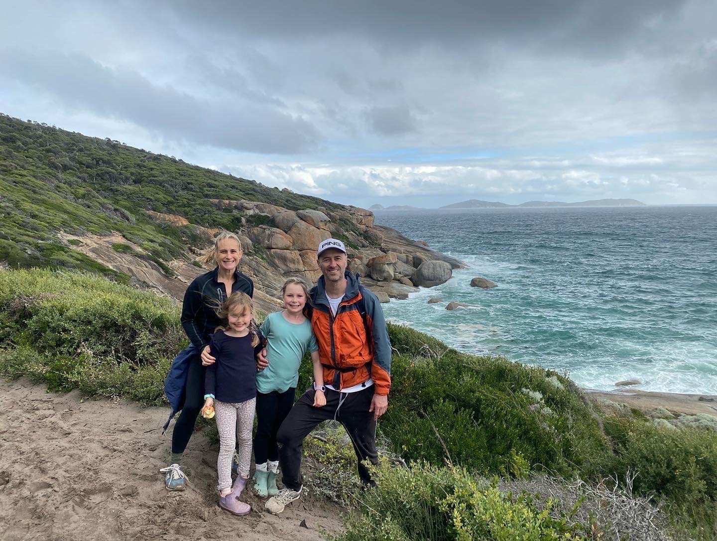 Narelle and family at Wilsons Promontory