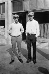 Walt and Roy Disney in front of Kingswell Studios