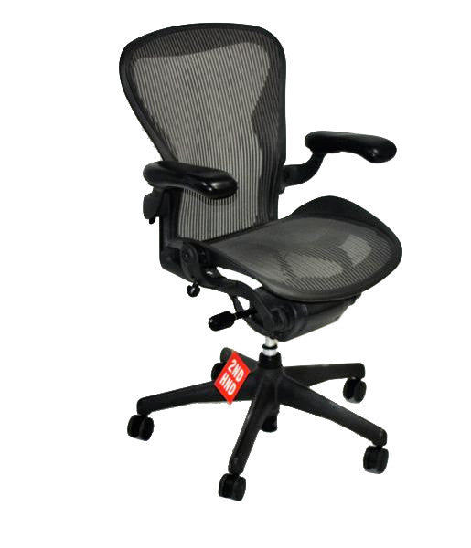 Herman Miller Aeron Chair Size B Classic Dark Grey Weave 2ndhnd