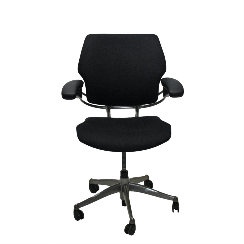 humanscale freedom low back chair new black leather