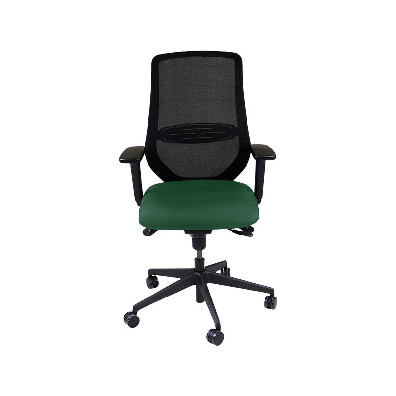 Brand New Scudo Task Chair with Green Leather Seat