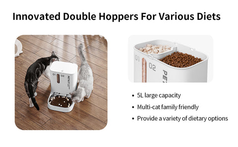 PetKit Automatic Cat Feeder double feeder for two different cats