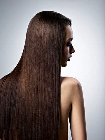 woman posing his hair