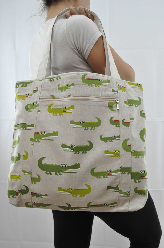 Chicken Family Print Shopping Tote - Carry Your Items in Style – Gregatex
