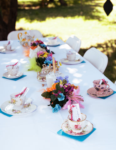 Table decor for tea party