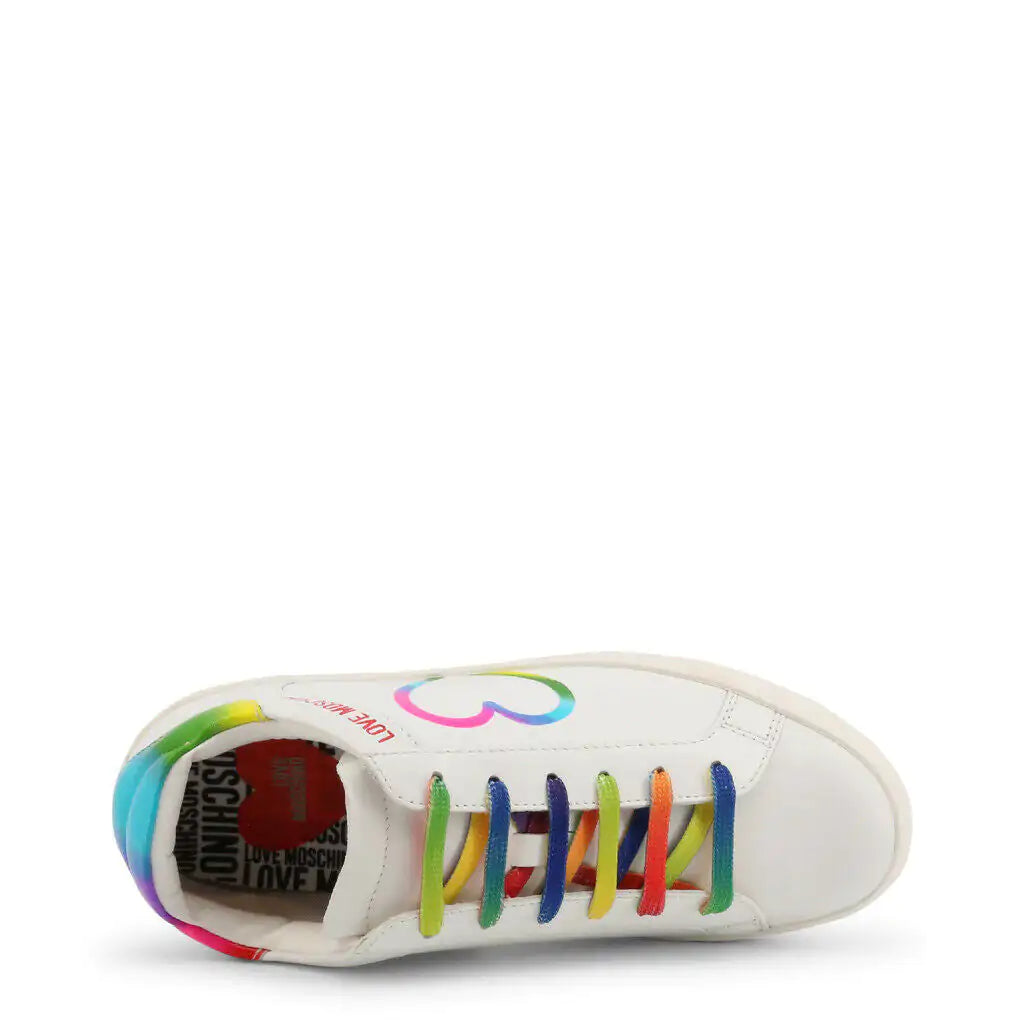 Rainbow Heart Sneakers Side View