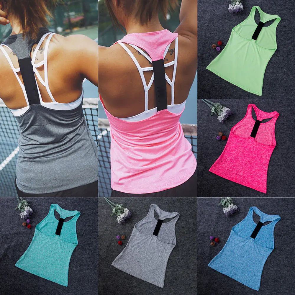 Casual Sleeveless Women Yoga Shirts