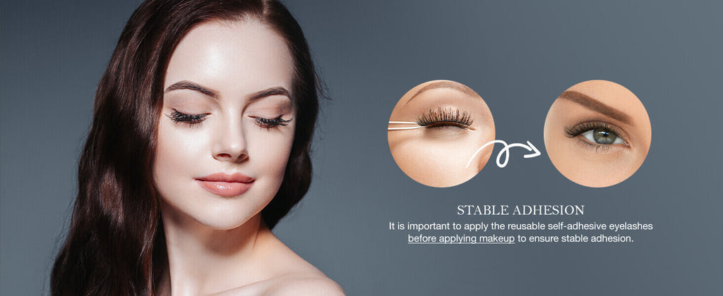 Self-adhesive eyelashes "Pure-Goddess" for proper eyelash trimming.