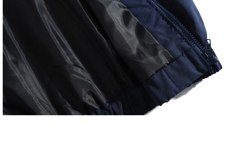 Long Sleeve Standard Jacket Color Matching Baseball Collar Men's Coat K-AROLE