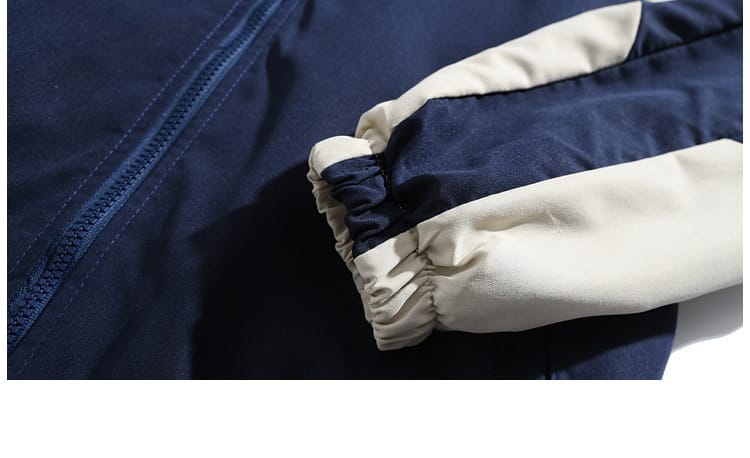 Long Sleeve Standard Jacket Color Matching Baseball Collar
