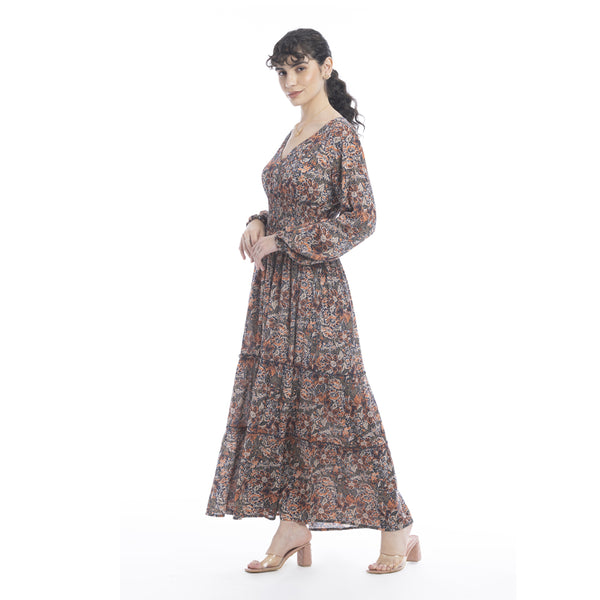The Ember Lace Floral Maxi Dress, Cream