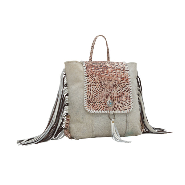 Myra Furred Leather and Hairon Bag - Sierra Jewelry & Crystal