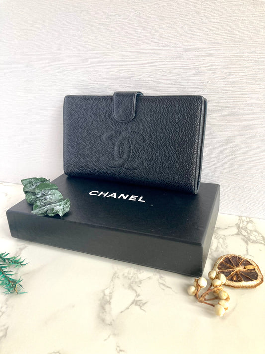 CHANEL Camellia Silver CC Long Wallet (with Add-on Chain) – LA