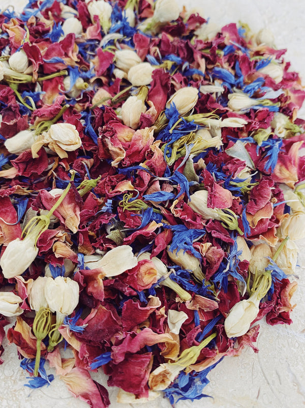 Biodegradable confetti from real dried flowers - a Royalty Free Stock Photo  from Photocase