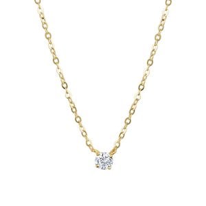 Gia 18ct Yellow Gold Bezel Necklace