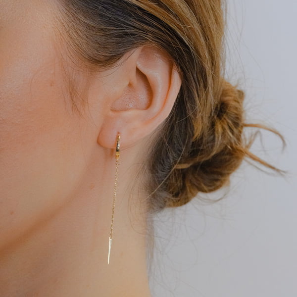 Yellow Gold Drop Ear Stack