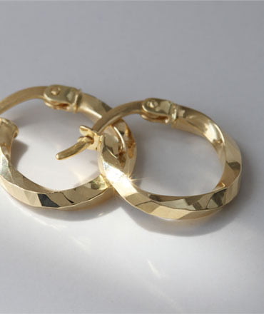 9ct Yellow Gold Silver Filled Gypsy 50mm Hoop Earrings – Shiels Jewellers