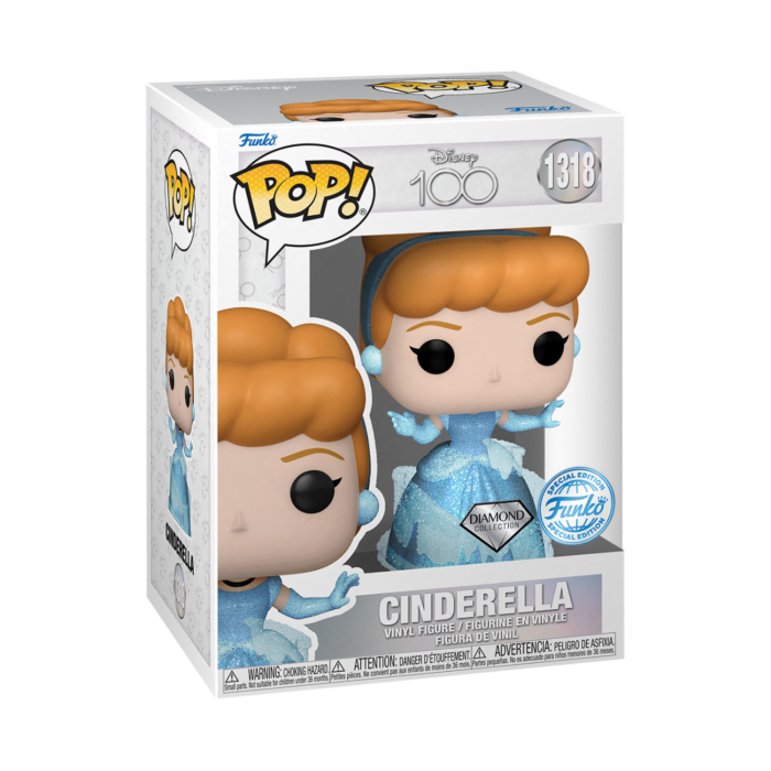 Disney 100 Cinderella with Jaq Pop! Movie Poster with Case , Not Mint