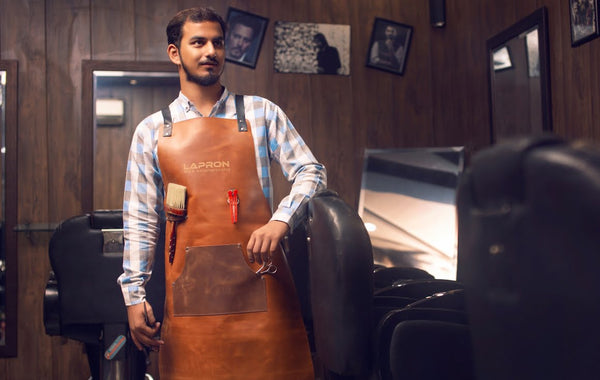 leather barber apron