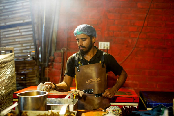 leather cooking apron