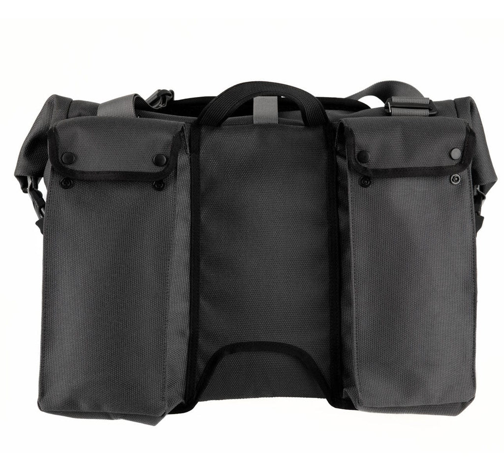 borough roll top bag large in dark grey