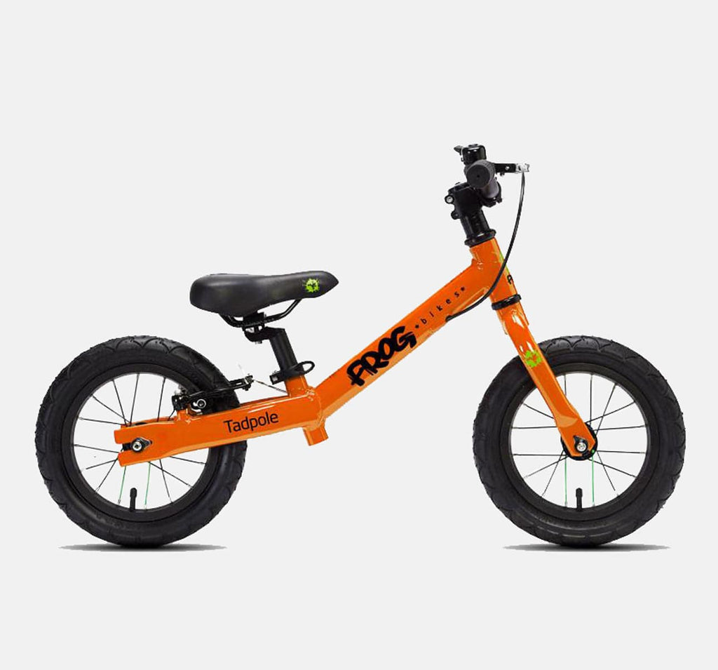 frog tadpole balance bike orange