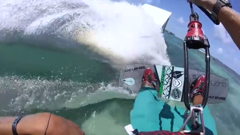 Pro kiteboarding and vlogger Jake Kelsick uses the Pro Standard Grill Mount to shoot all his POV footage. 