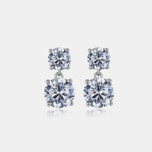 10 Carat Moissanite 925 Sterling Silver Earrings - Ply Style