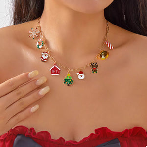 18K Gold-Plated Christmas Charm Necklace - Ply Style