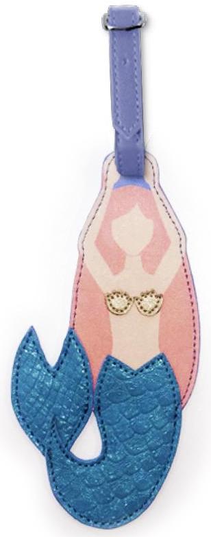 mermaid luggage tag