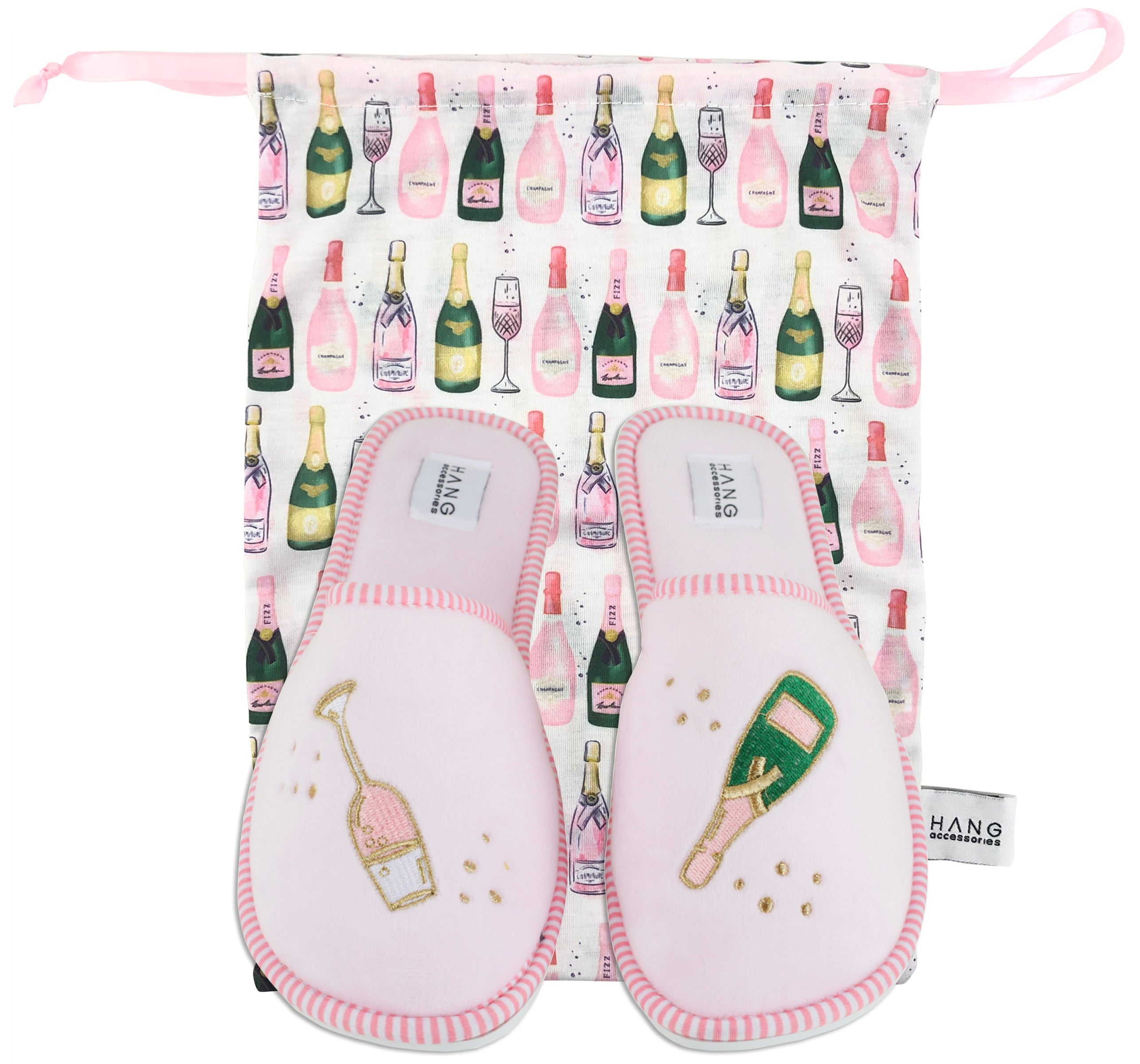 Champagne Foldable Travel Slippers 
