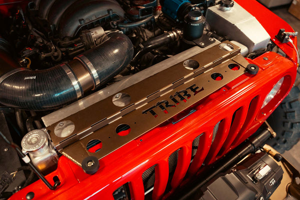 custom engine rebuild by tribe-16 the jeep is red and the accents are bronze