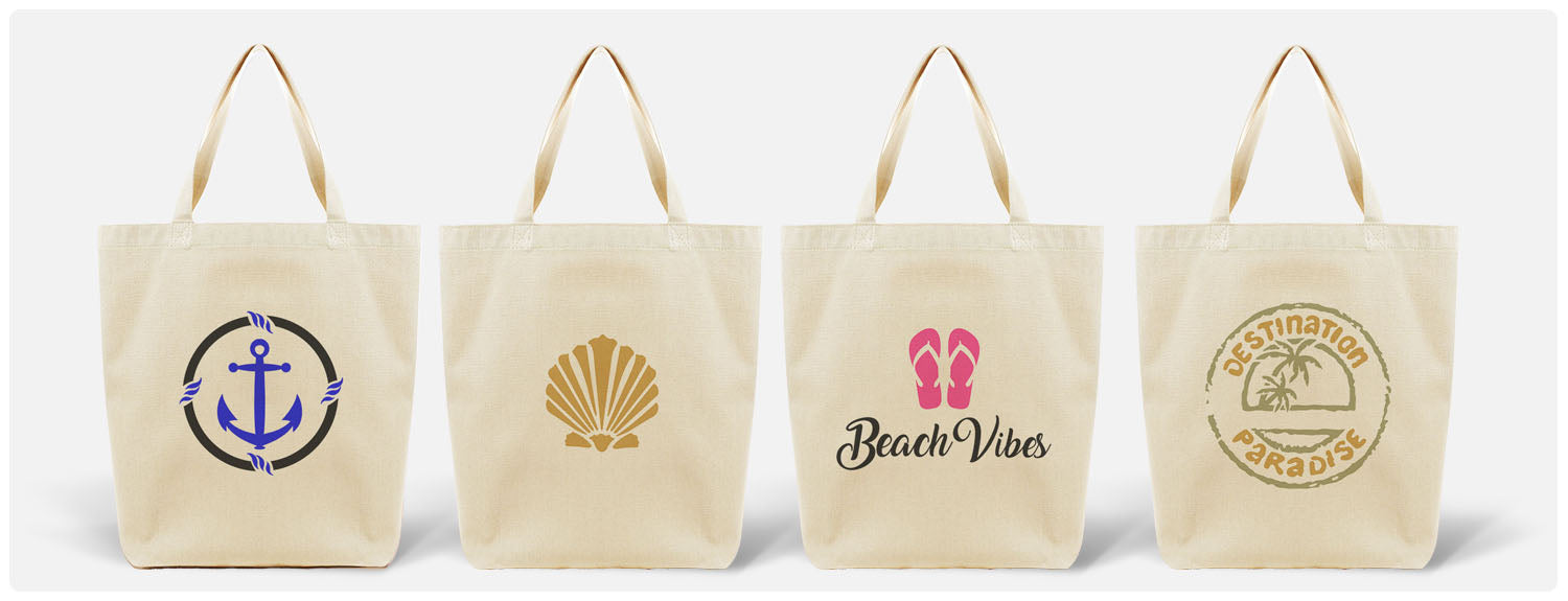 Beach Design Tote Bags