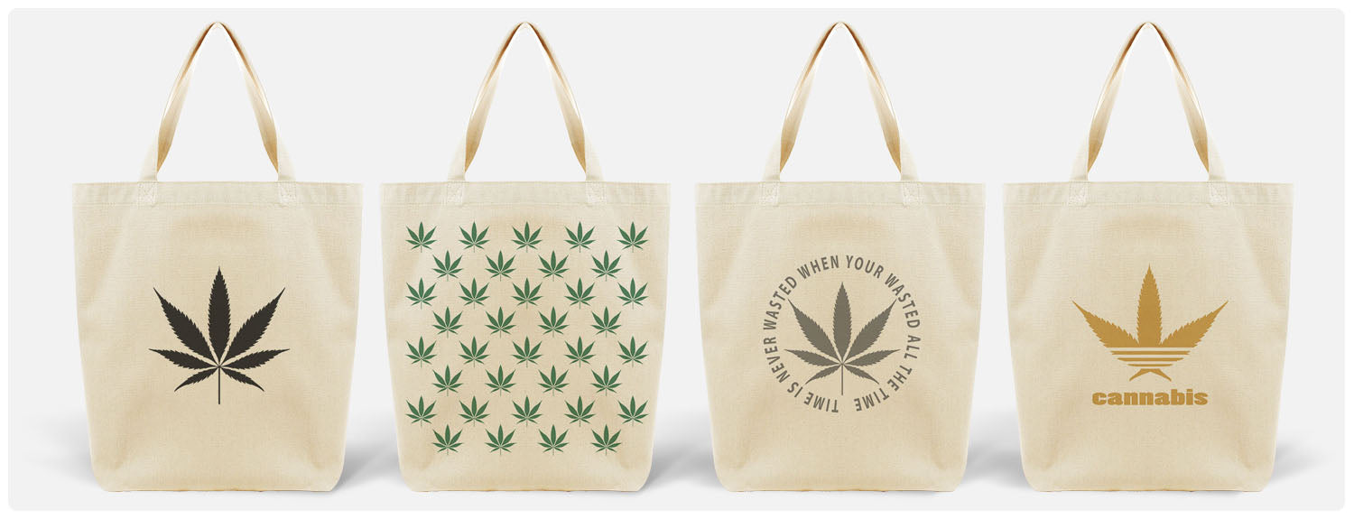 Cannabis Design Tote Bags